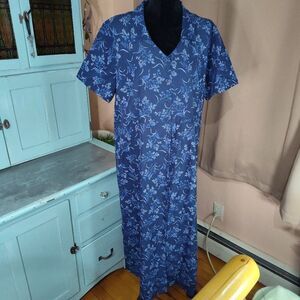 Crazy Horse A Liz Claiborne Company Woman Navy Blue Shortsleeve Dress 16W